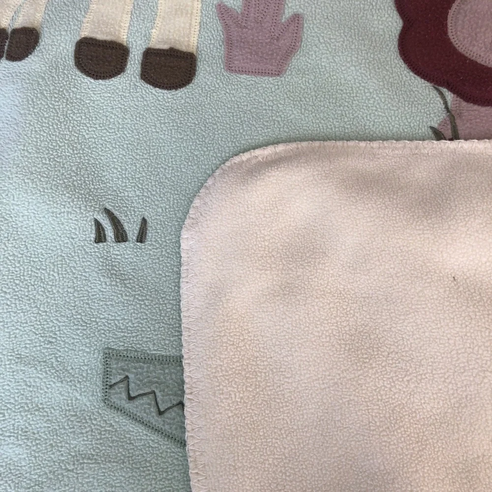 Circo Target Fleece‎ Jungle Baby Blanket Green Yellow Gator Lion Giraffe